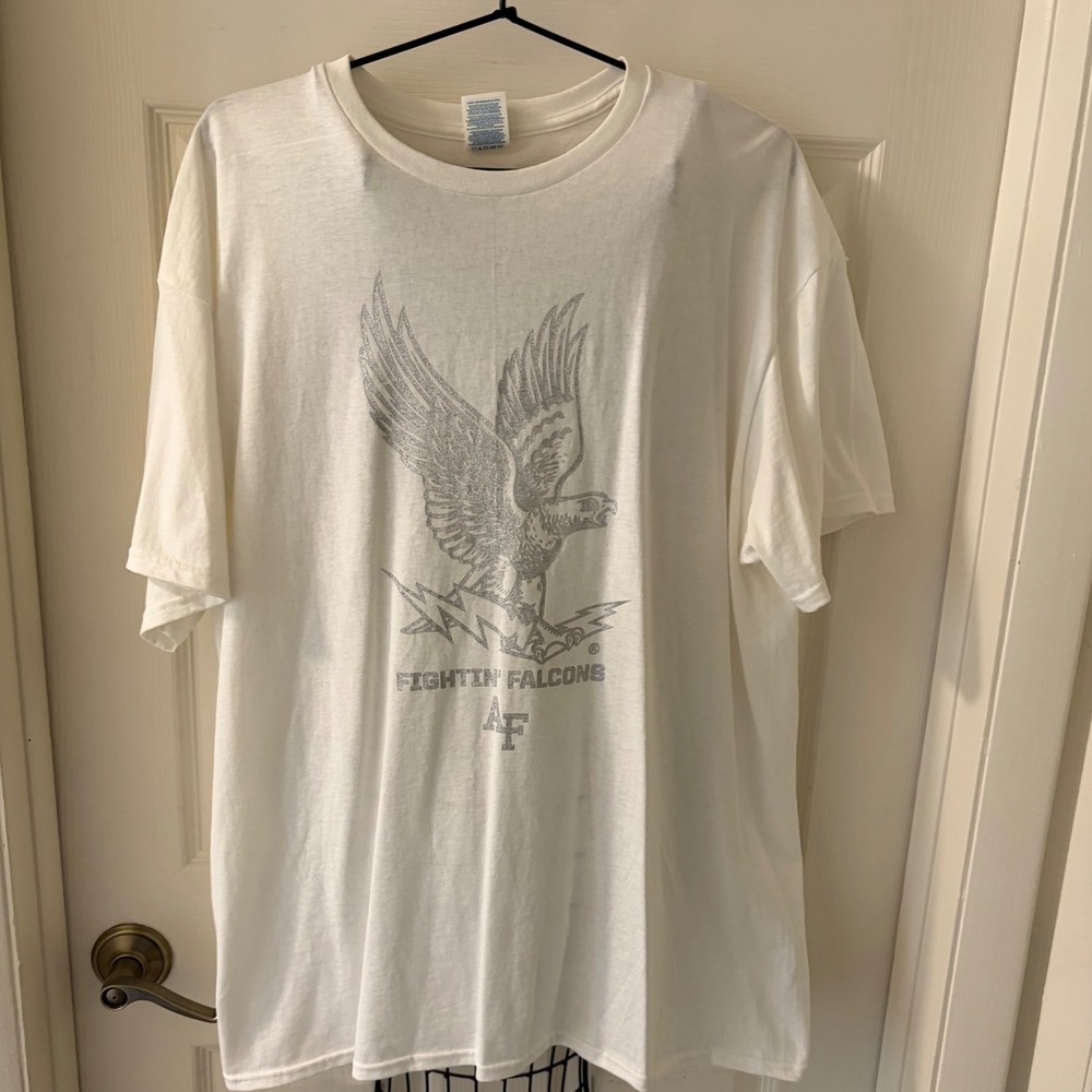 Delta Pro Weight Air Force Fightin Falcons Eagle Graphic TShirt Mens XL White